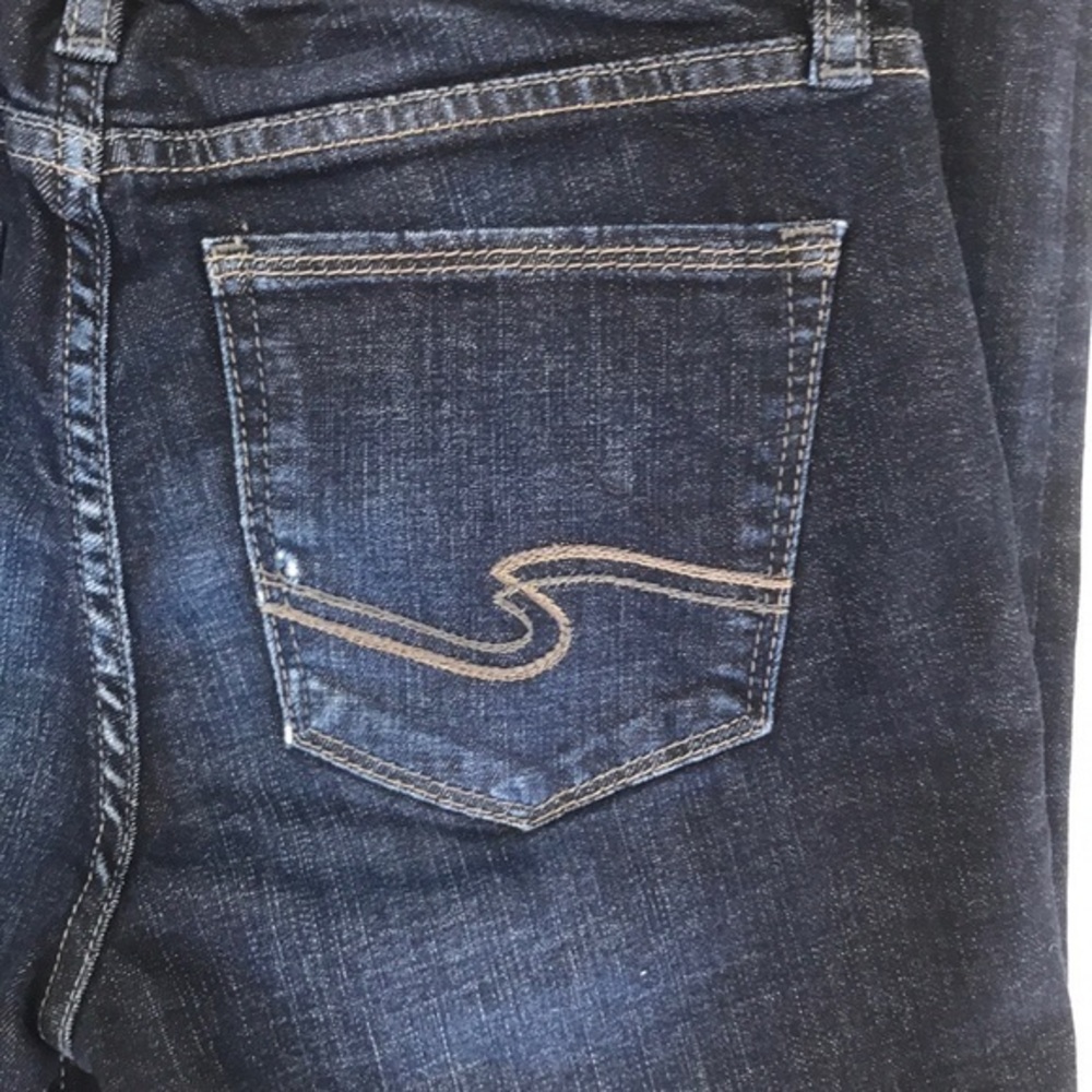 Silver Jeans Elyse Skinny Dark Wash Jeans - Picture 5 of 10
